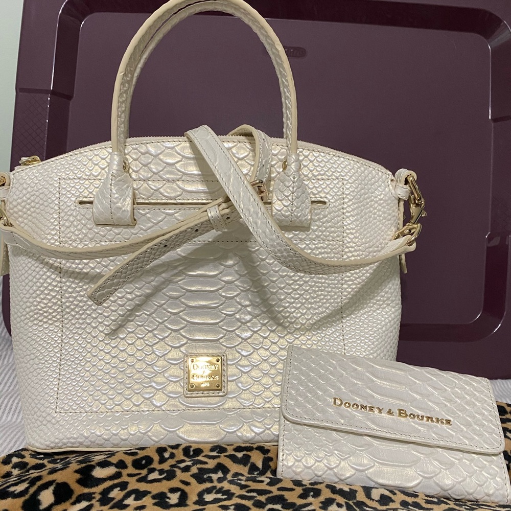 Dooney and Bourke Beacon Domed Satchel w/ Wallet